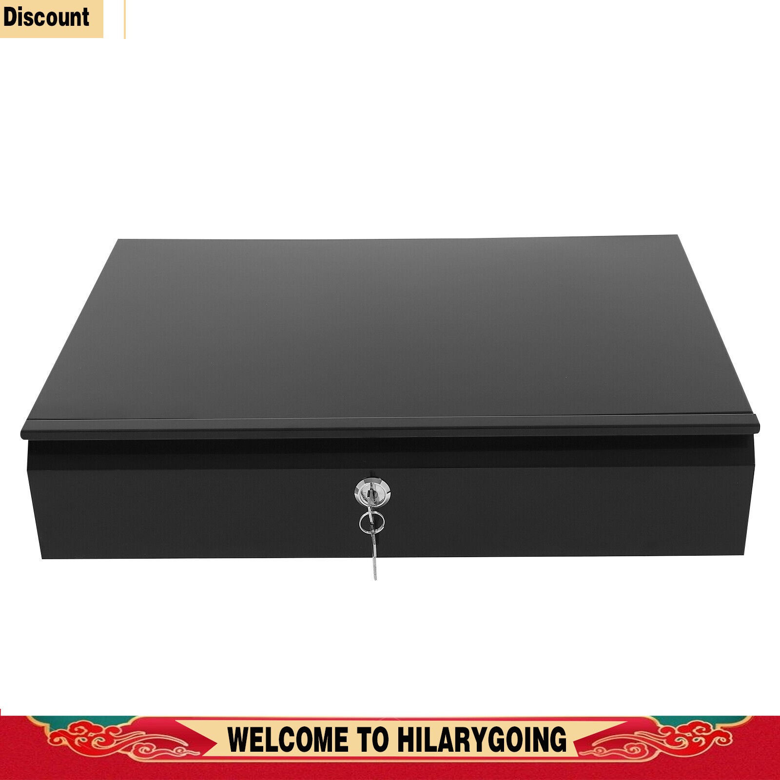 Slide Out Cabinet Drawer Pull Out Under Desk Drawer For Office With Lock Black
