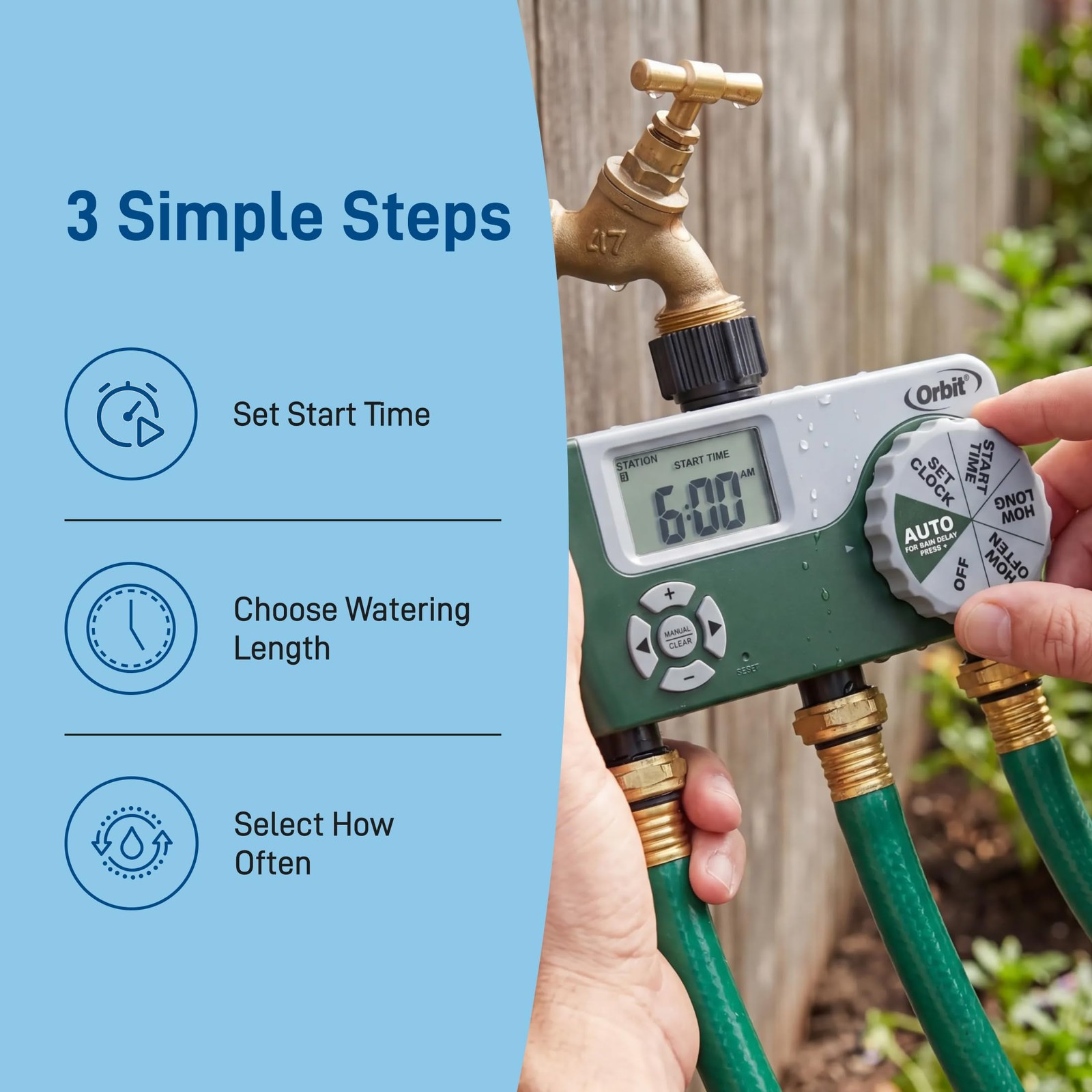 Orbit Programmable Digital Hose - 3 - - Lcd - - -