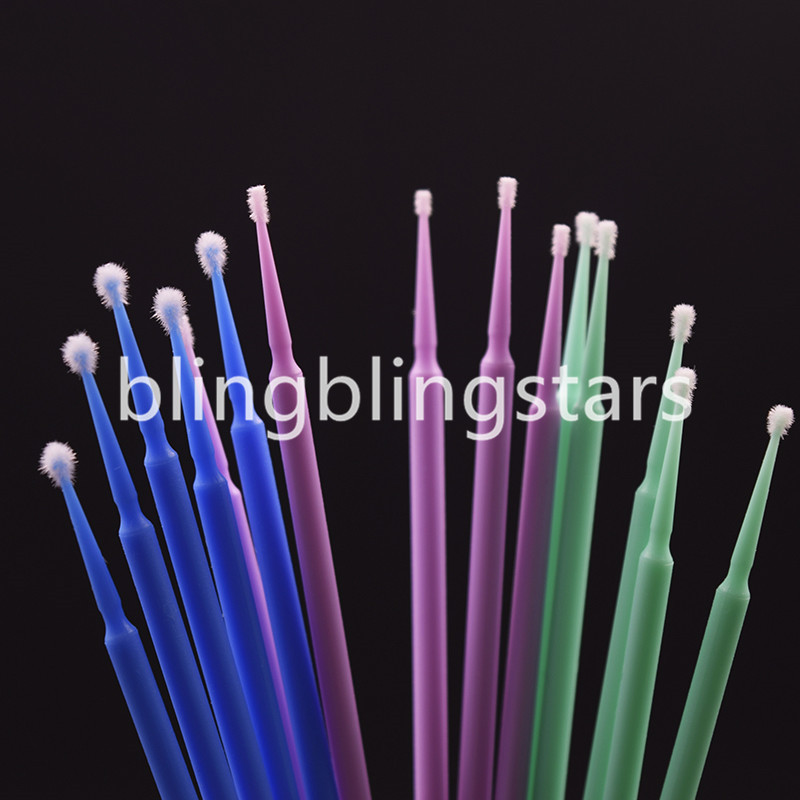100 Pcs Dental Disposable Micro Applicator Brush Tips Bendable 1.2/1.5/2.0/2.5mm