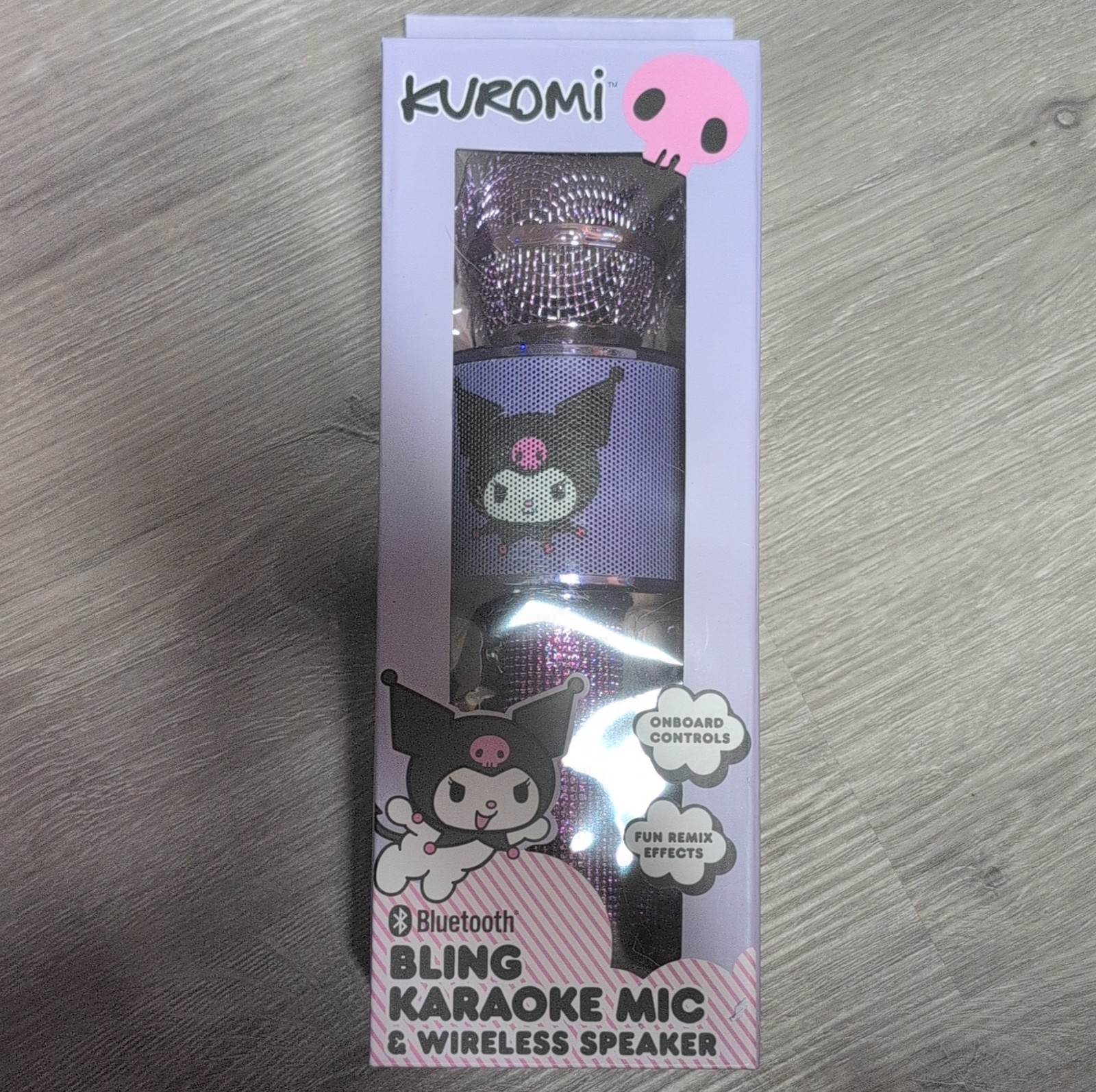 Kuromi Bluetooth Bling Karaoke Microphone Wireless Speaker Purple Rechargeable