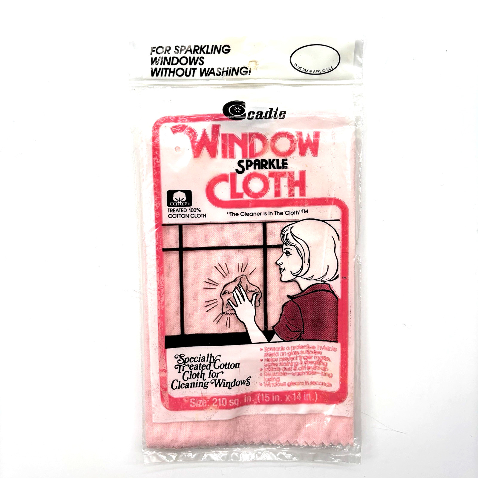 Cadie Window Sparkle Cloth 15”x14” 100% Cotton NEW/FACTORY SEALED