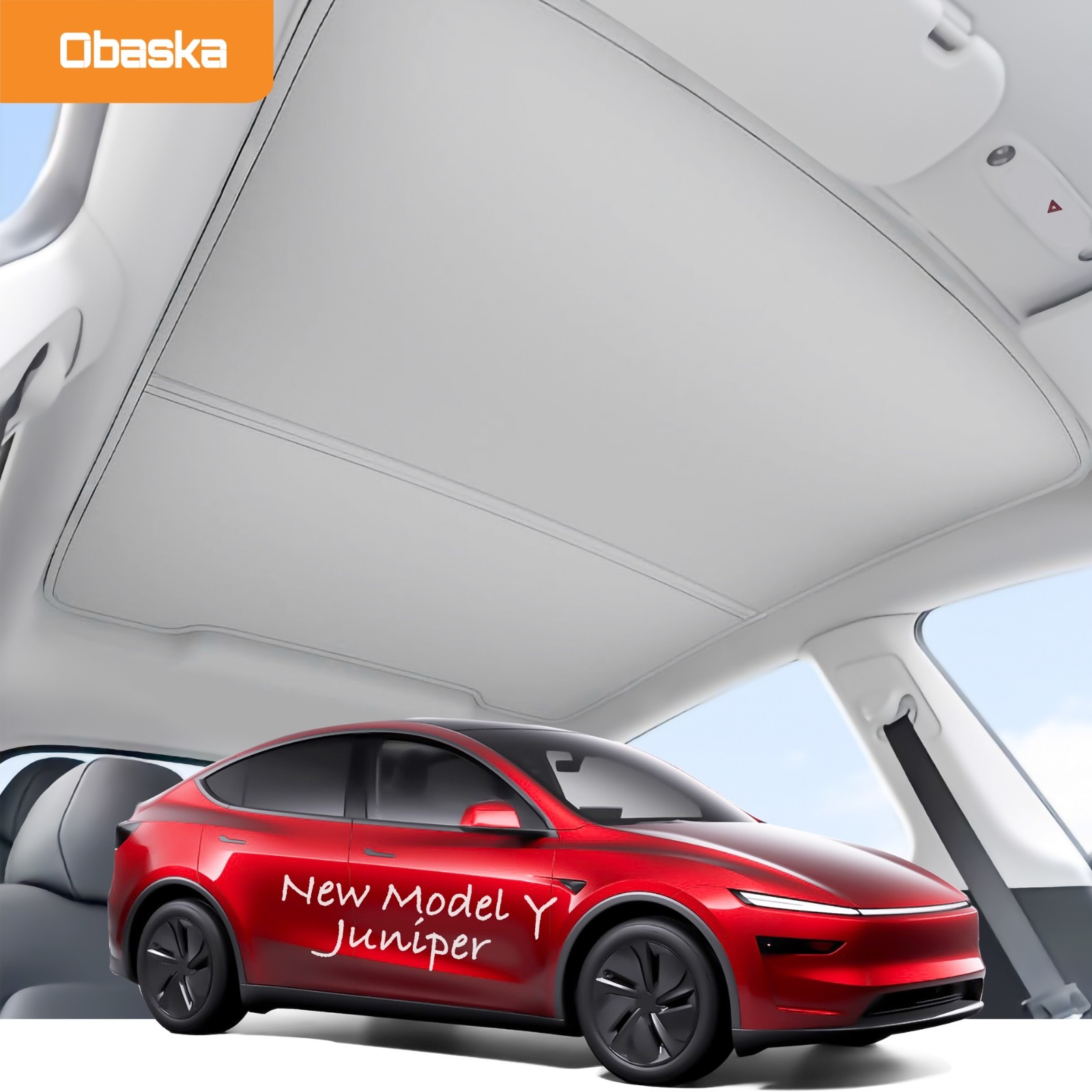 Obaska 2025-2026 Tesla New Model Y Juniper Sunshade Roof Glass Roof Sun Shade