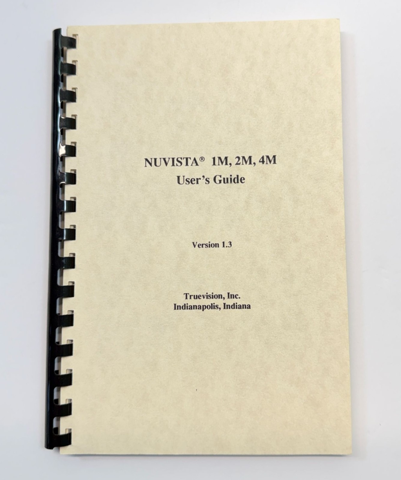 Nuvista Video Card Users Guide 1M 2M 4M Version 1.3 Truevision Apple 1990