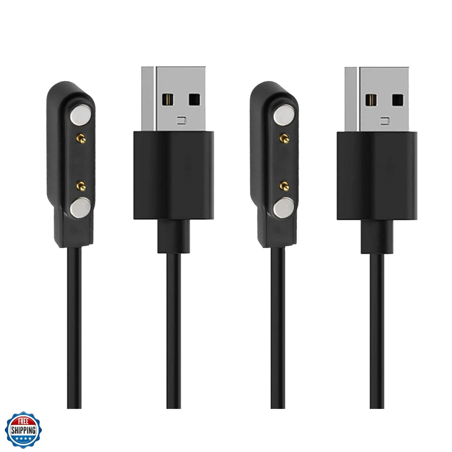 2-Pack for Raycon Bone Conduction Headphones Charger Magnetic USB Charging Ca...