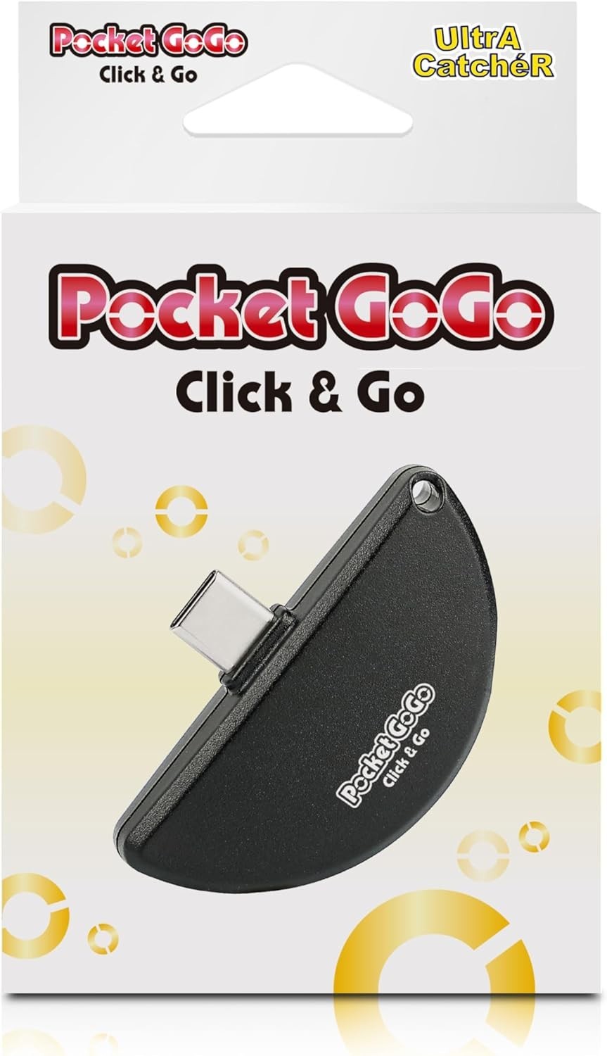 UltrA CatcheR | Pocket Go Go Click & Go Monster Catcher - Black, Type C Plug