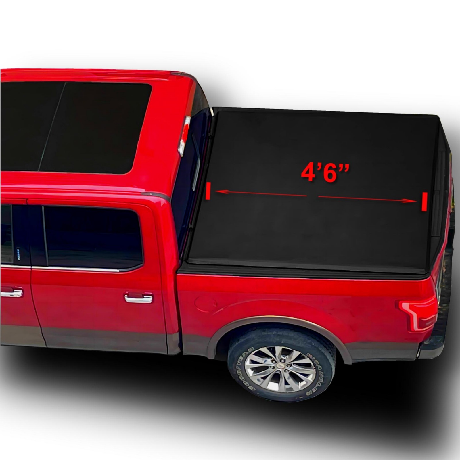 4'6" Soft Tri-Fold for 01-04 Chevrolet S10 / GMC Sonoma Tonneau Cover |FLEETSIDE