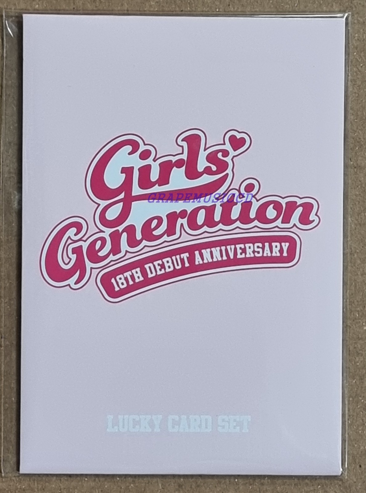 Girls' Generation 18TH DEBUT ANNIVERSARY OFFICIAL MD LUCKY CARD SET PHOTOCARD