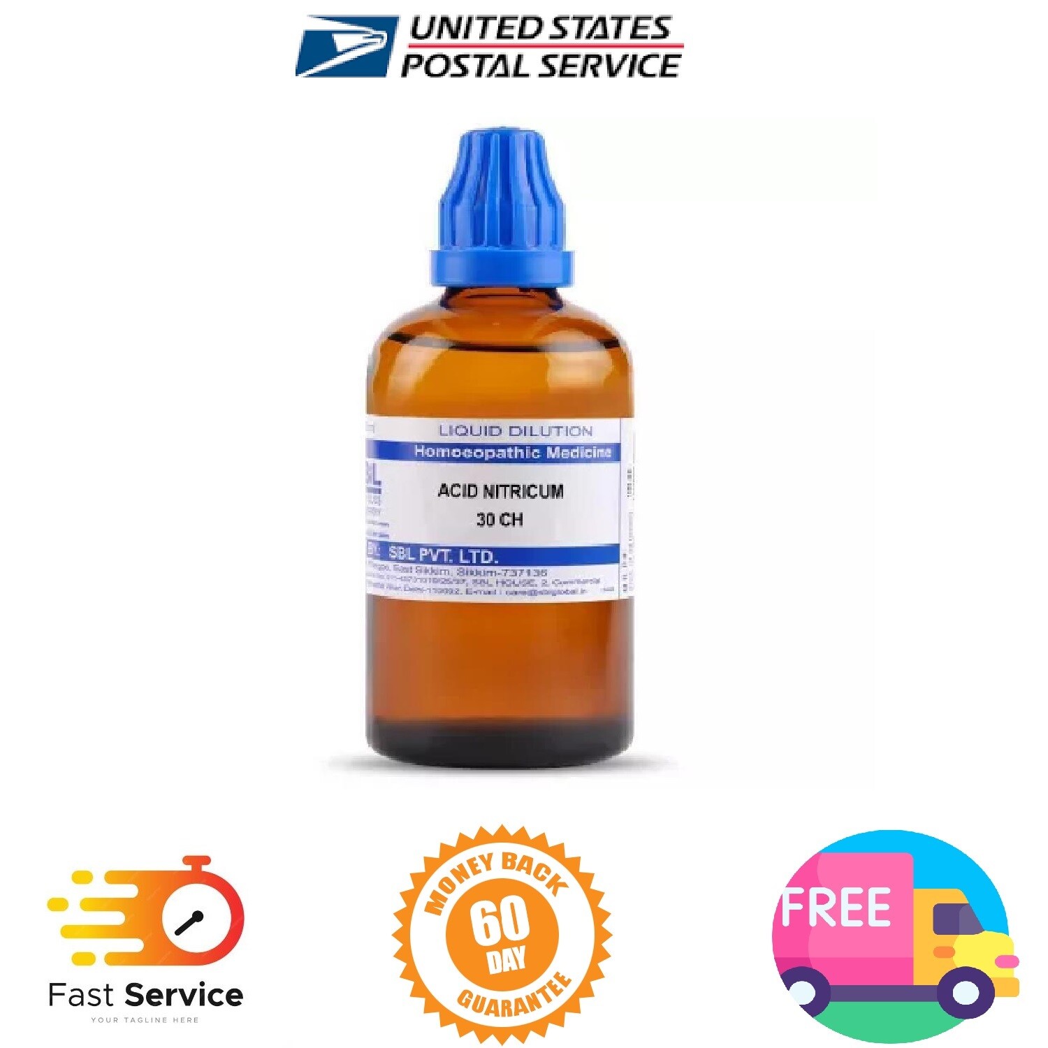 SBL Homeopathic Acid Nitricum (30 ML / 100 ML) (Select Potency)