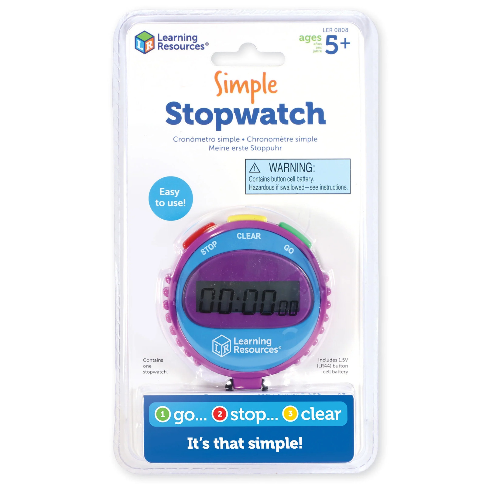 Simple Stopwatch Stopwatch for Kids Ages 5 and UP