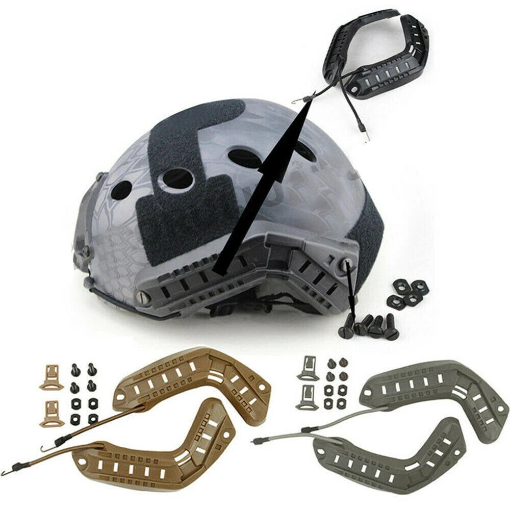 Green Helmet Rail Kit for FAST ACH MICH Helmets – Tactical Side Accessory Mount