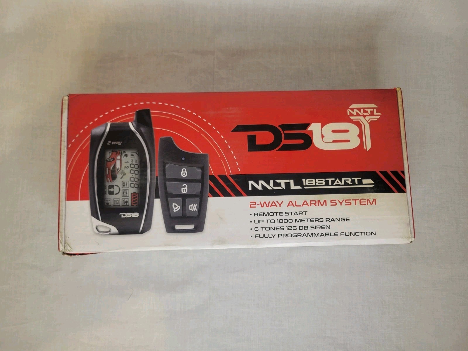 DS18 2-Way Car Alarm Security & Remote Start System LCD 3000ft Range