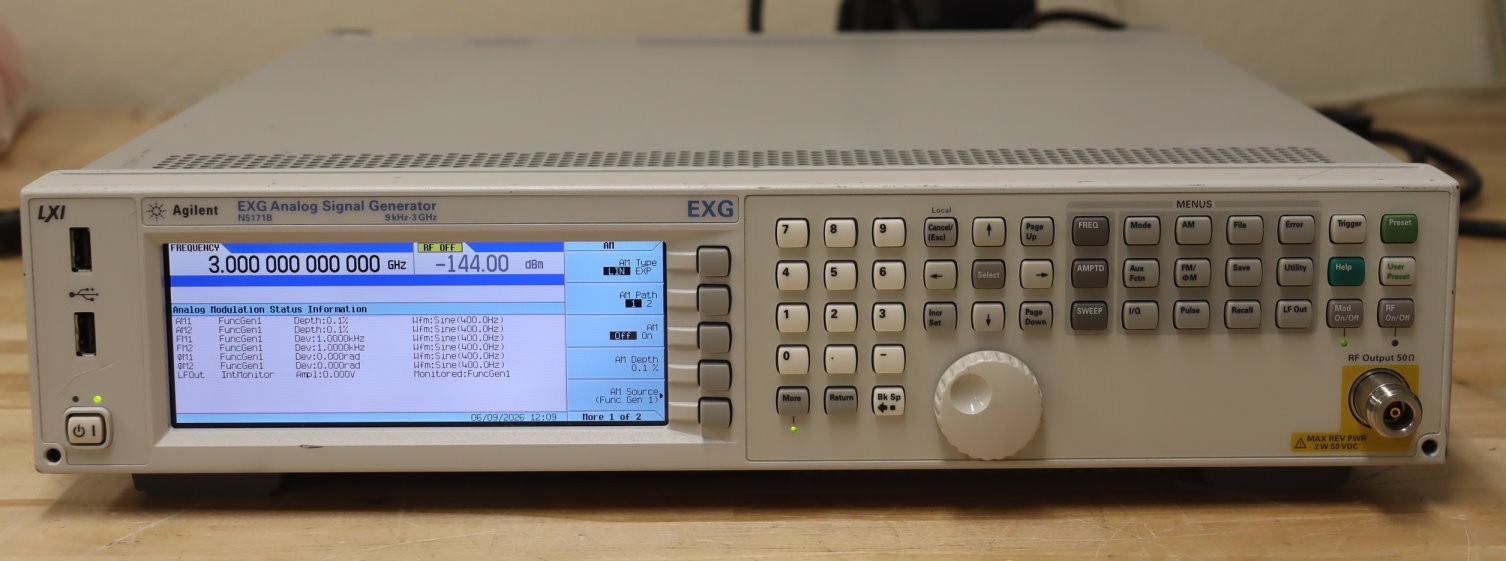 Agilent Keysight N5171B Analog RF Signal Generator 9kHz-3GHz LOADED w/Options