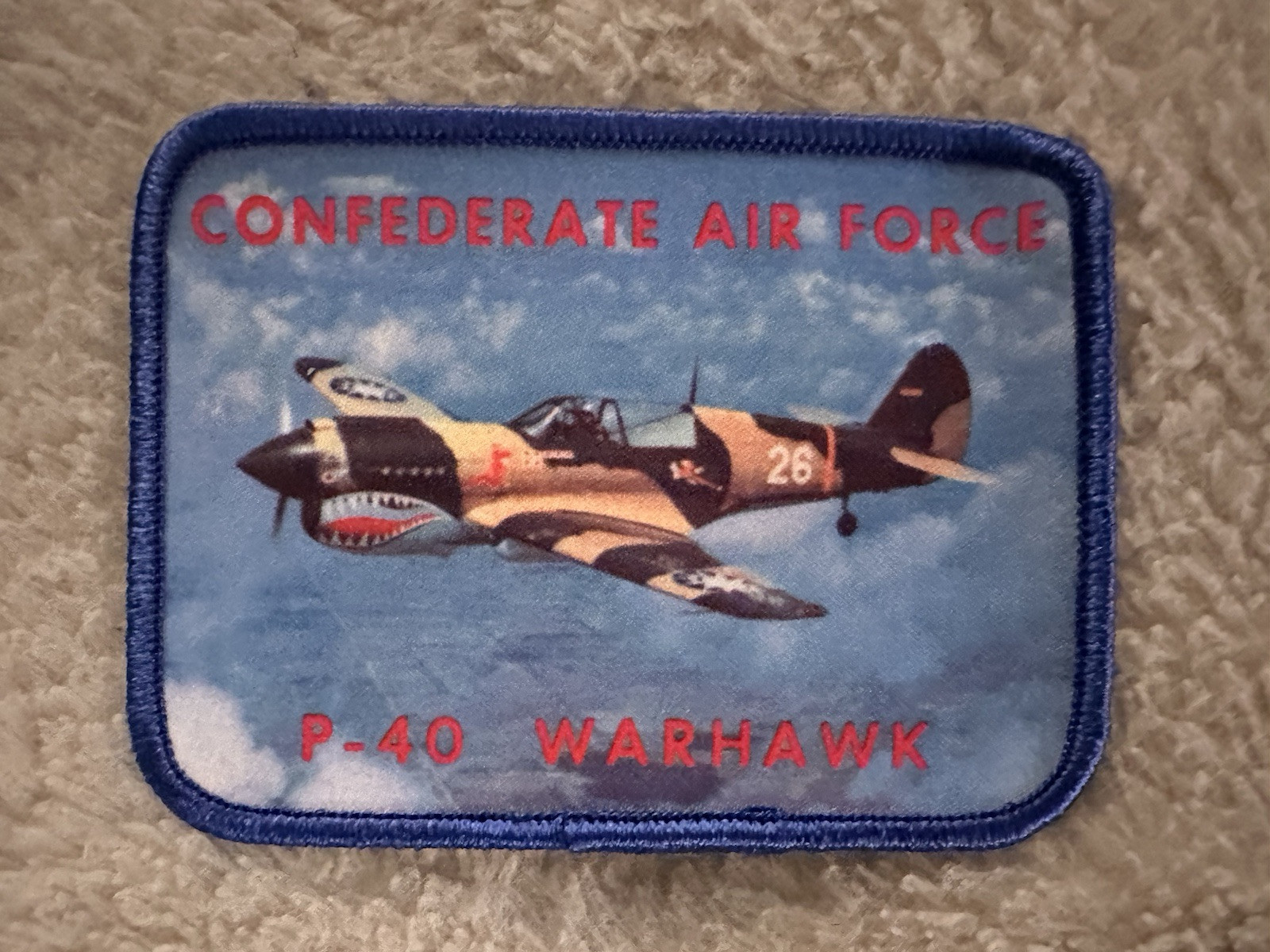 RARE Vintage Confederate Air Force P-40 Warhawk Patch