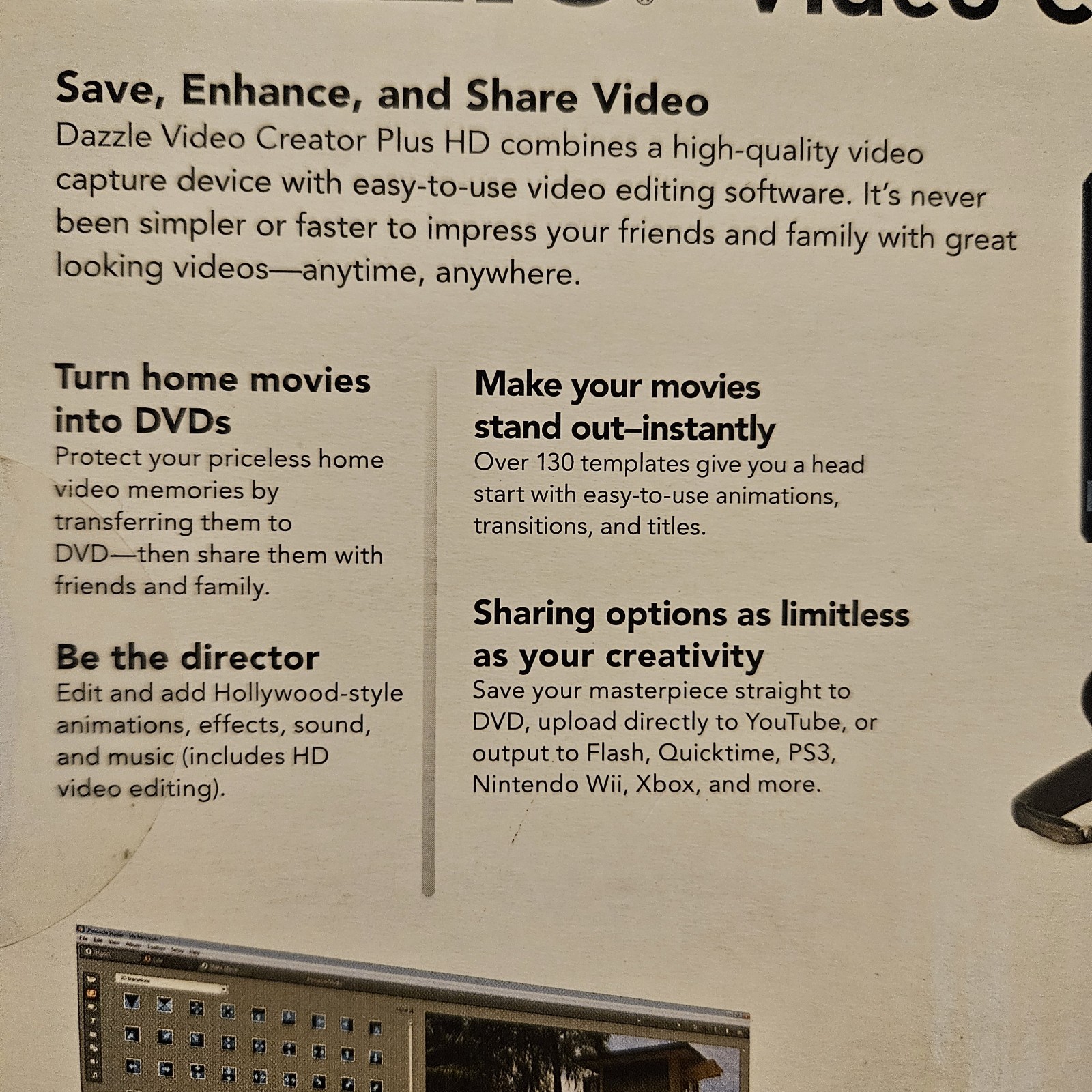 Dazzle Video Creator Plus HD DVC-107 USB Video Capture Device Open Box