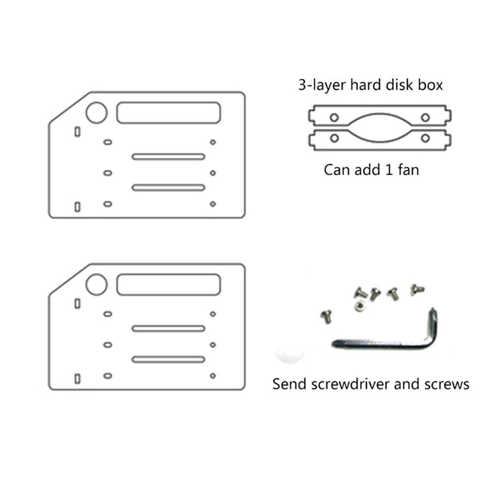 Hard Disk Bracket for 3.5in HDD Storage Bracket Organizer Case Rack Hard Drive