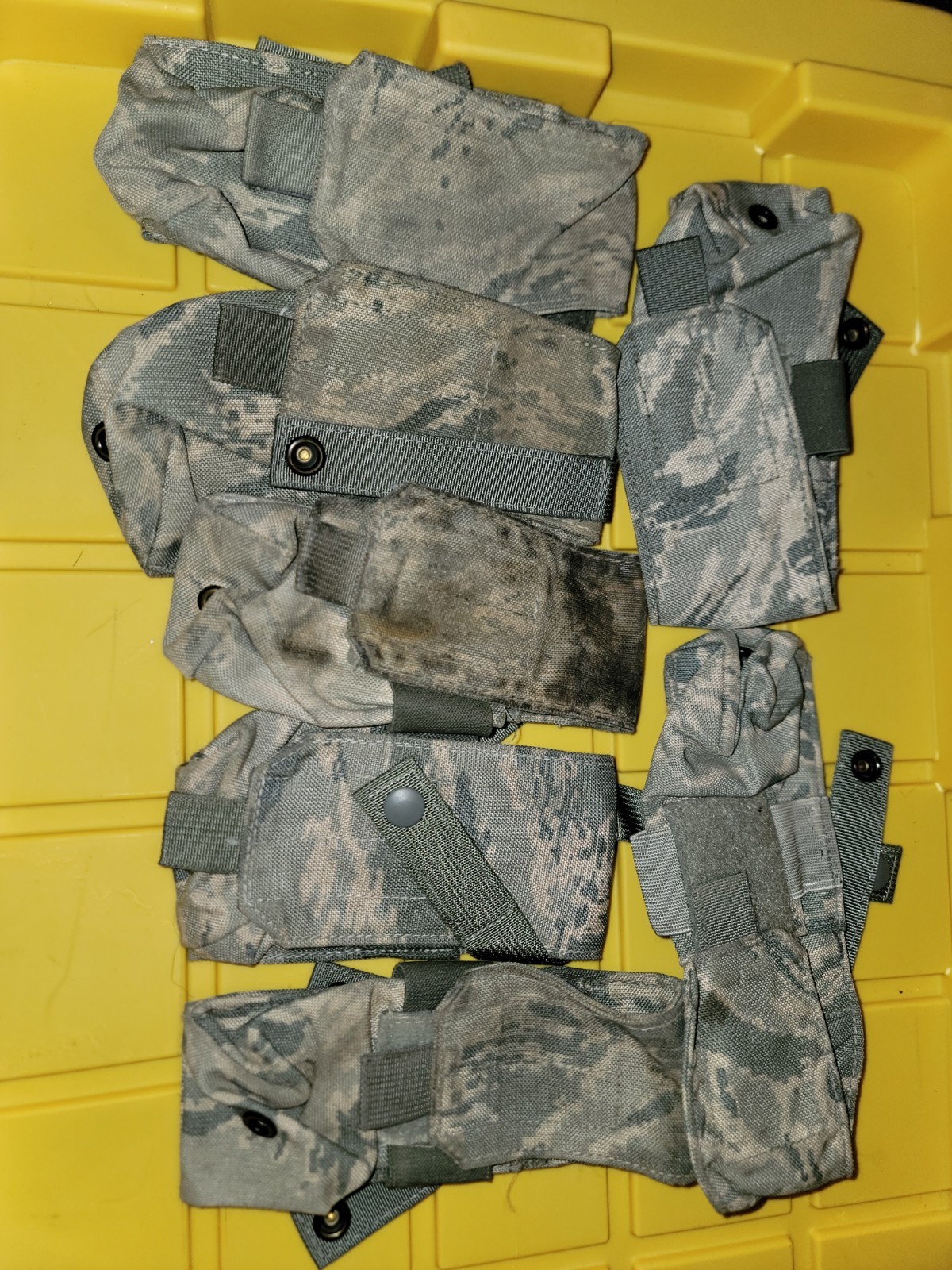 Lot Of 2 MOLLE II Double Mag Pouchs ABU