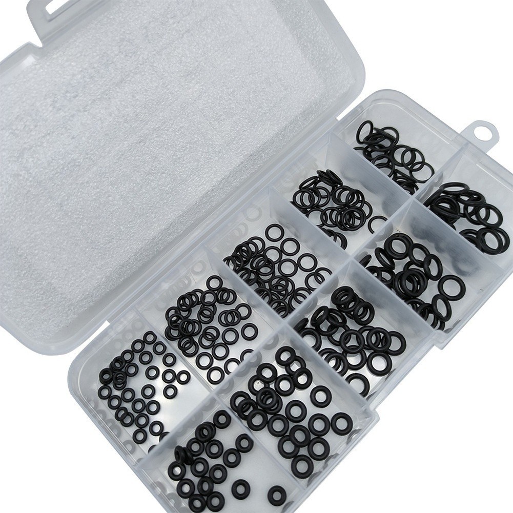 250 Pcs Nitrile O Ring Set with 10 Dimension Combinations High Temp Resistant