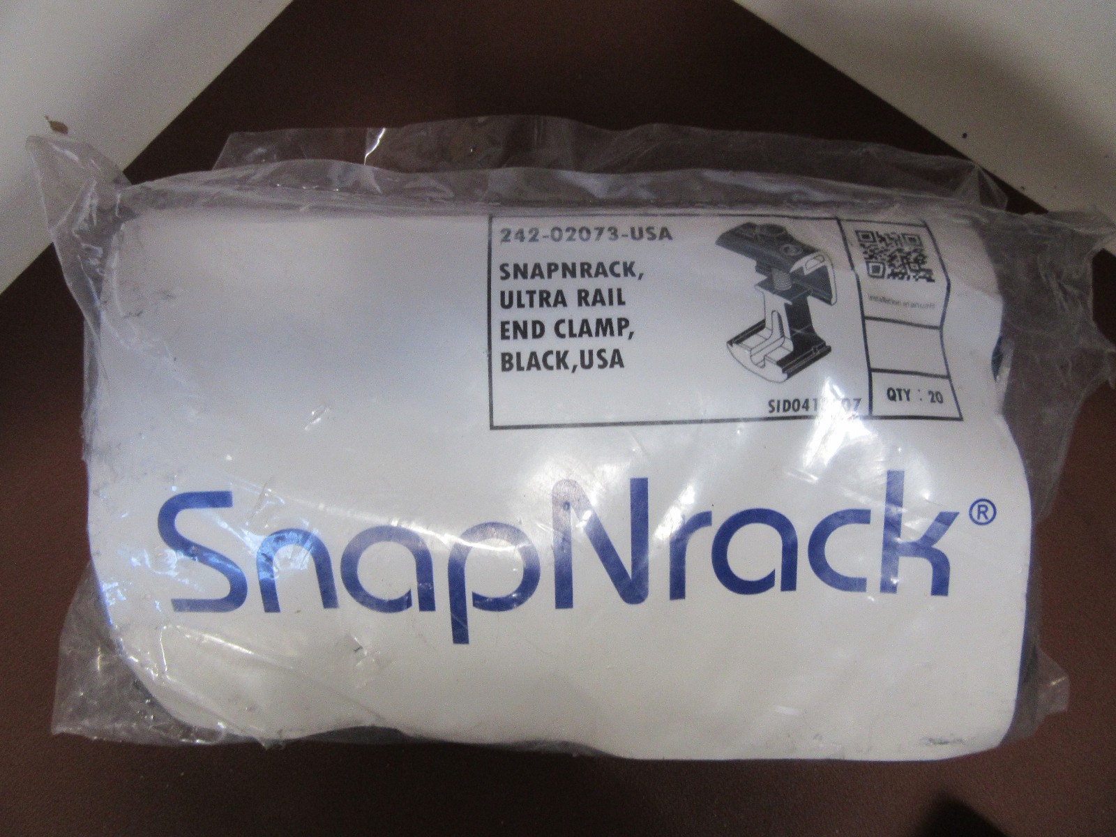 SnapNrack 242-02073-USA Ultra End Clamp - New Bag of 20