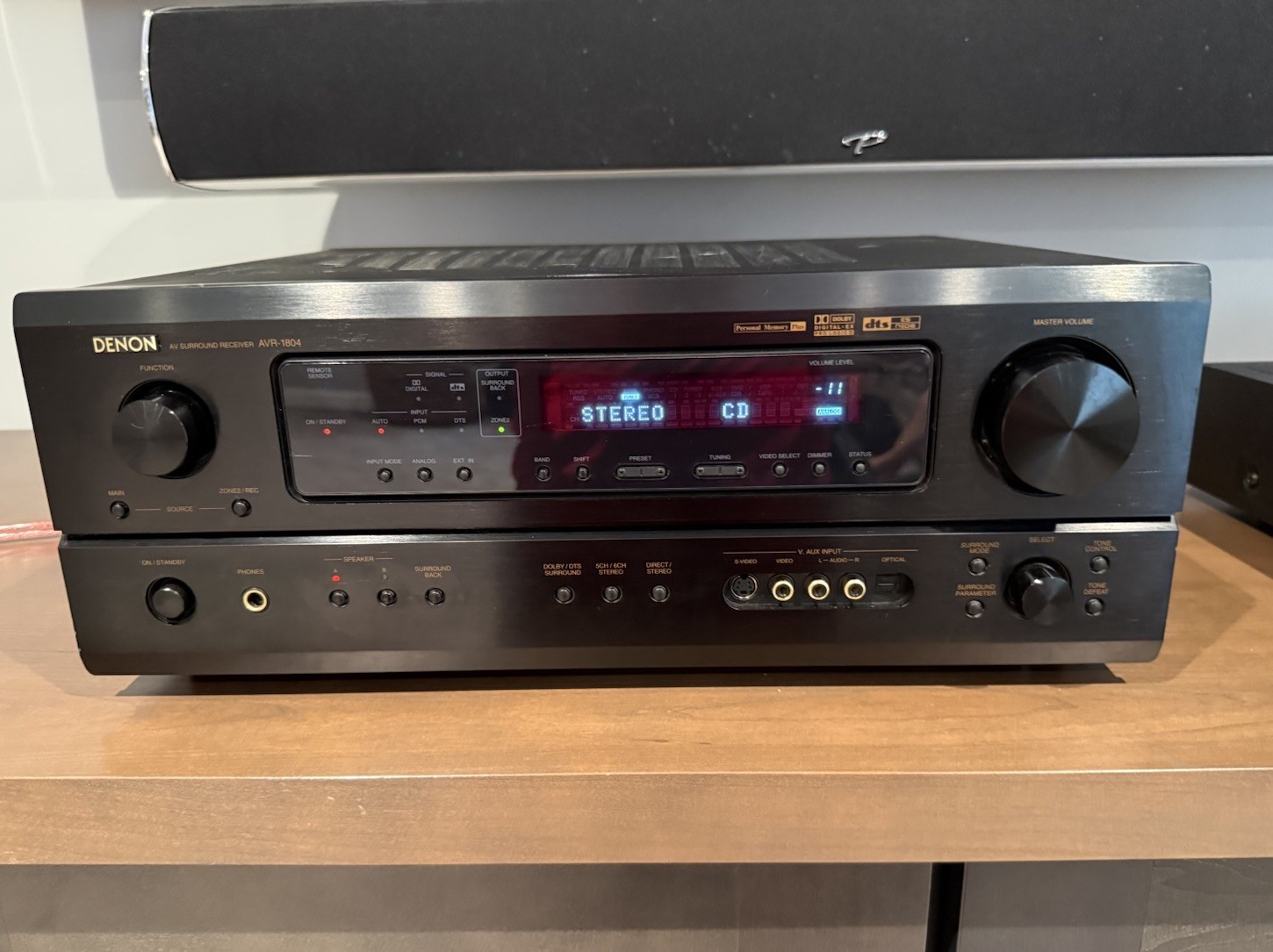 Denon AVR-1804 Receiver Tested Working Phono Input Clean Sound No Remote