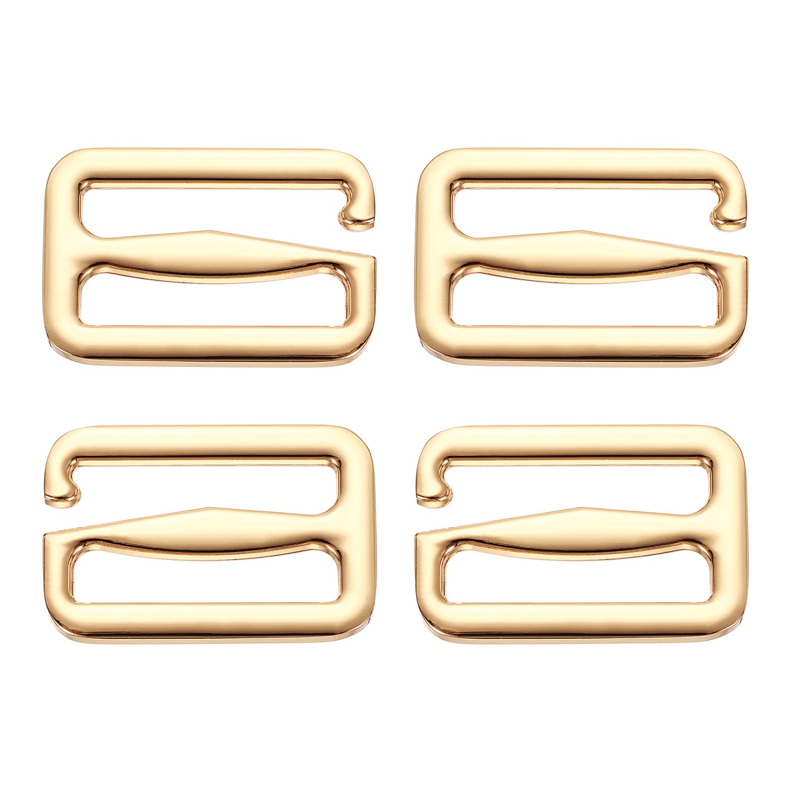 4 Pcs Wave Buckles 27x41mm Zinc Alloy G-Hook Backpack Strap Belt Hook Light Gold