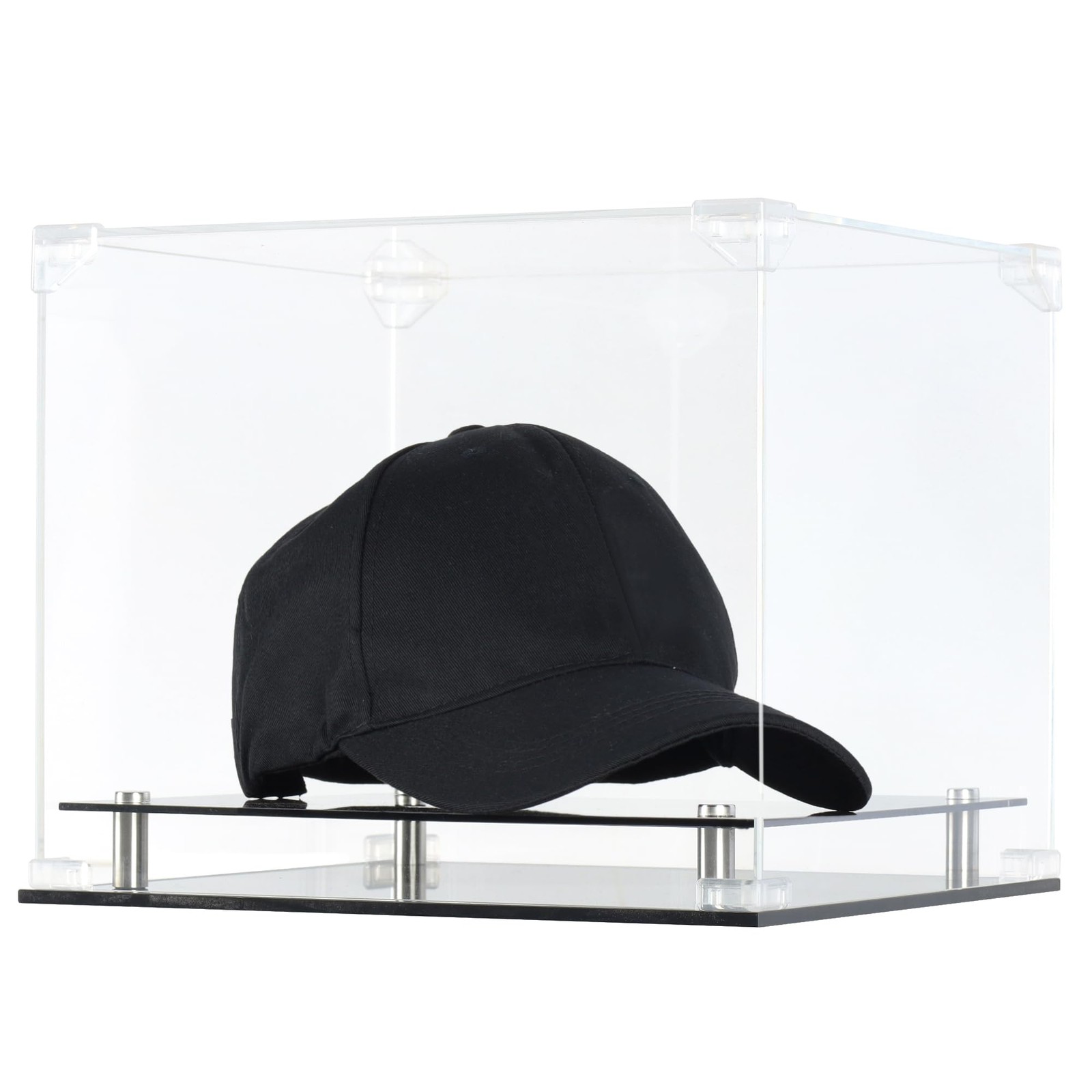 DisplayGifts Pro UV Protection Baseball Cap Hat Display Case Holder Clear