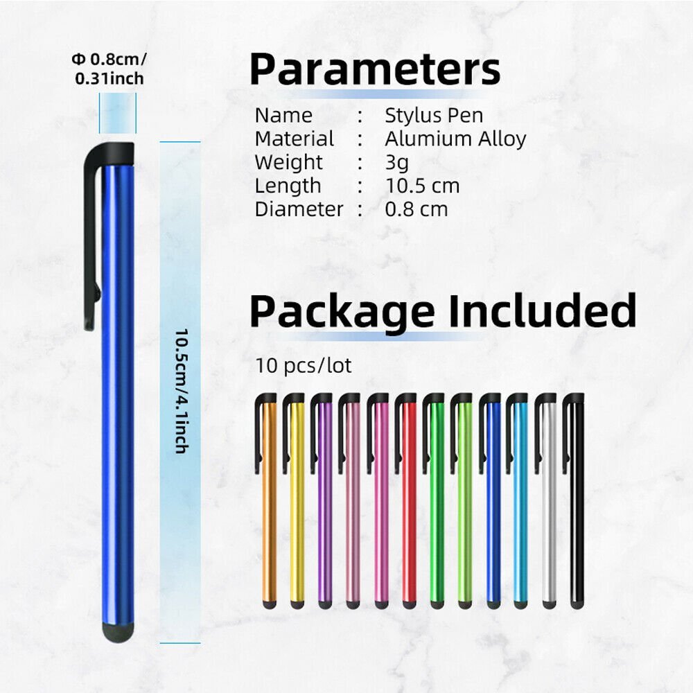 50pcs Capacitive Touch Screen Stylus Pen For IPad Air Mini iPhone Samsung Table