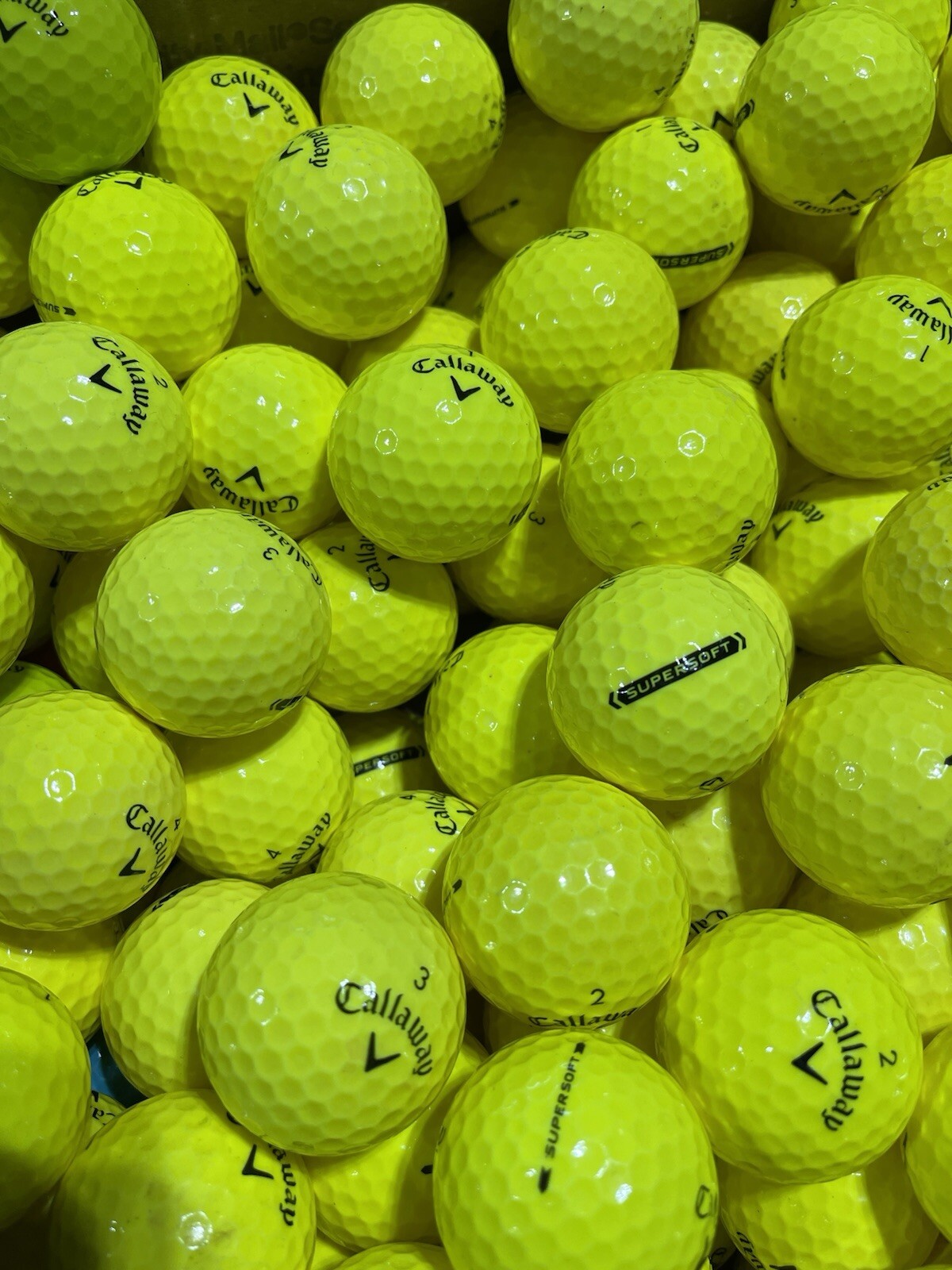24  Callaway SuperSoft Yellow  Golf Balls  Mint 5/4A+  *Free Shipping*