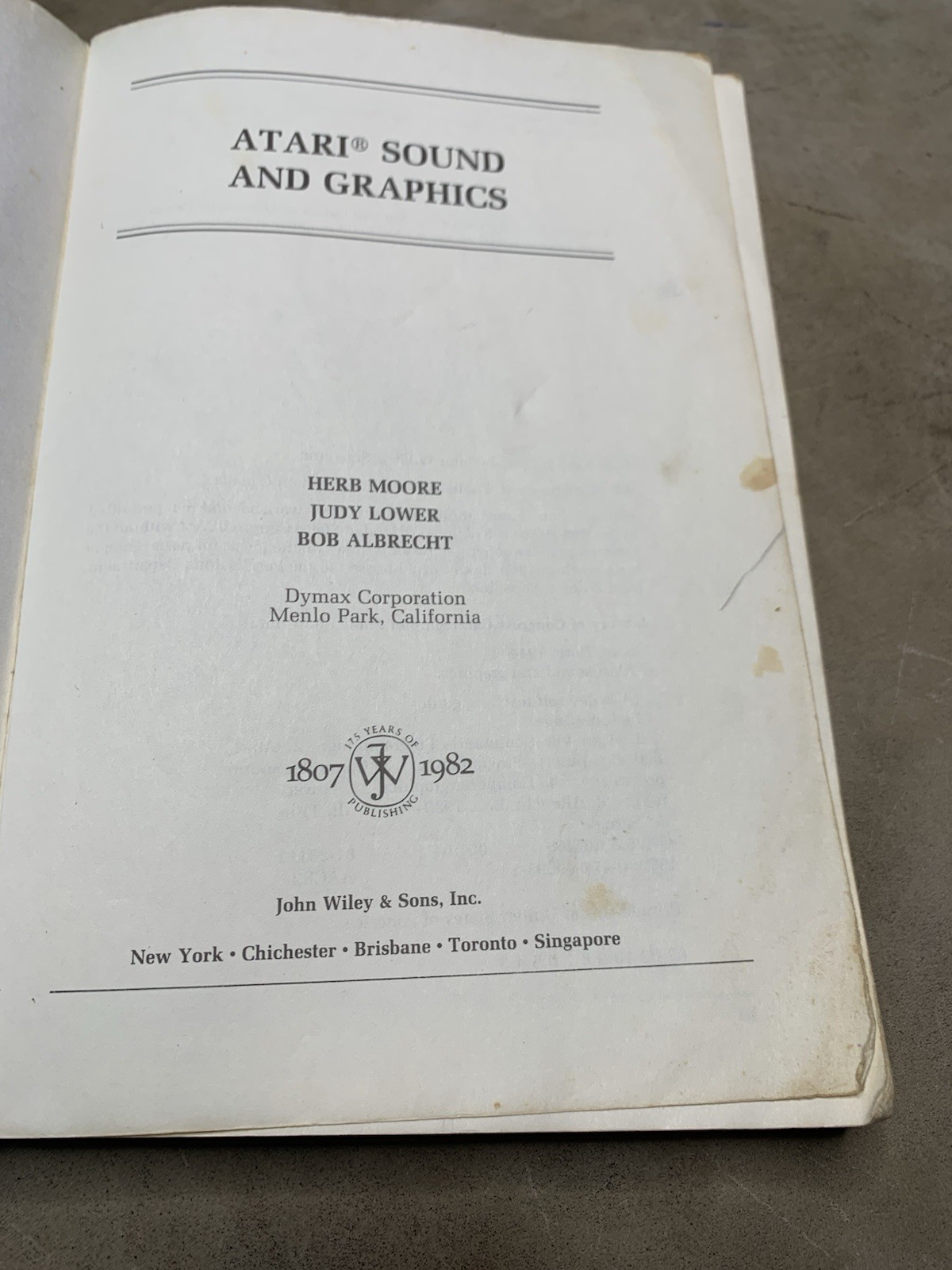 1982 Atari Sound And Graphics Book A Self-Teaching Guide