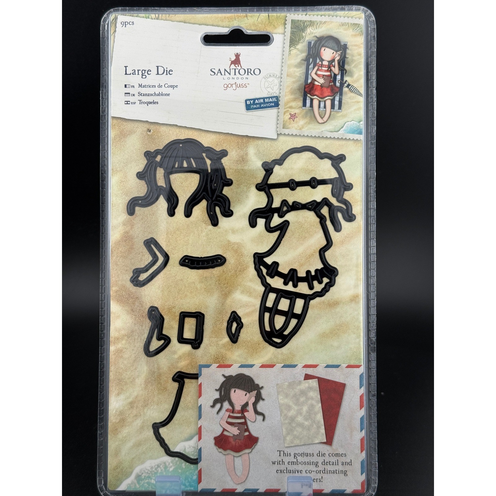 Santoro London Gorjuss Summer Days Large Die Set 9pcs Metal Cutting Dies Papers