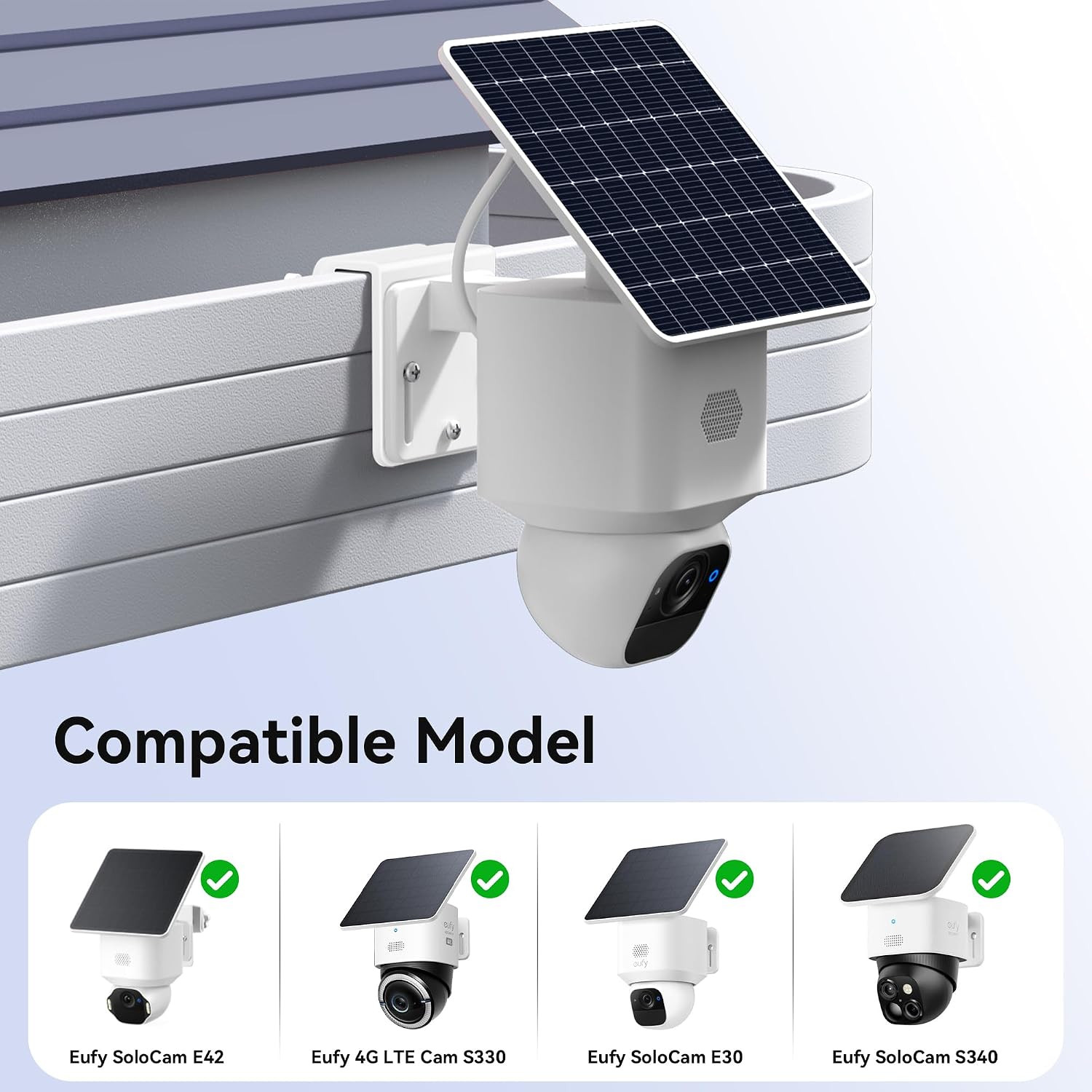 2 Pack Gutter Mount Bracket for Eufy Security Solocam S340/E30/E42 and 4G LTE