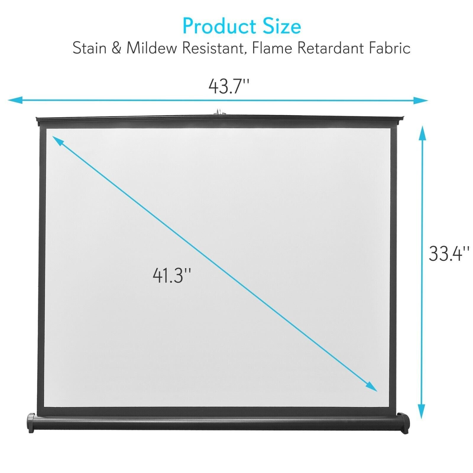 Pyle PRJTP53 50" Projector Screen, mobile Pull-Out Style Portable (40'' x 30'')