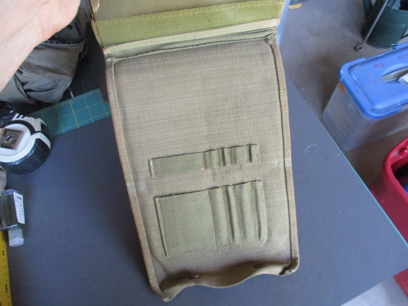 WWII British Map Case Clip Board with Shoulder Strap