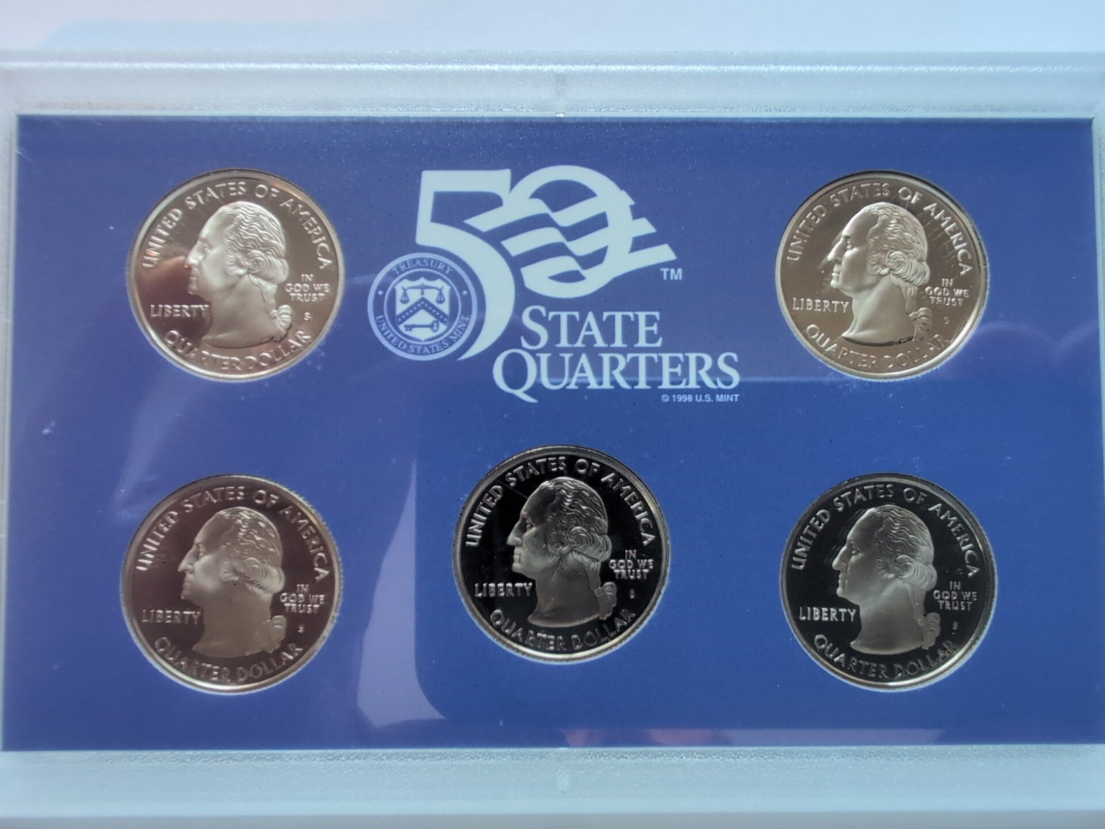 2006-S U.S. Mint Clad 5 Coin State Quarters Proof Set No Box or COA
