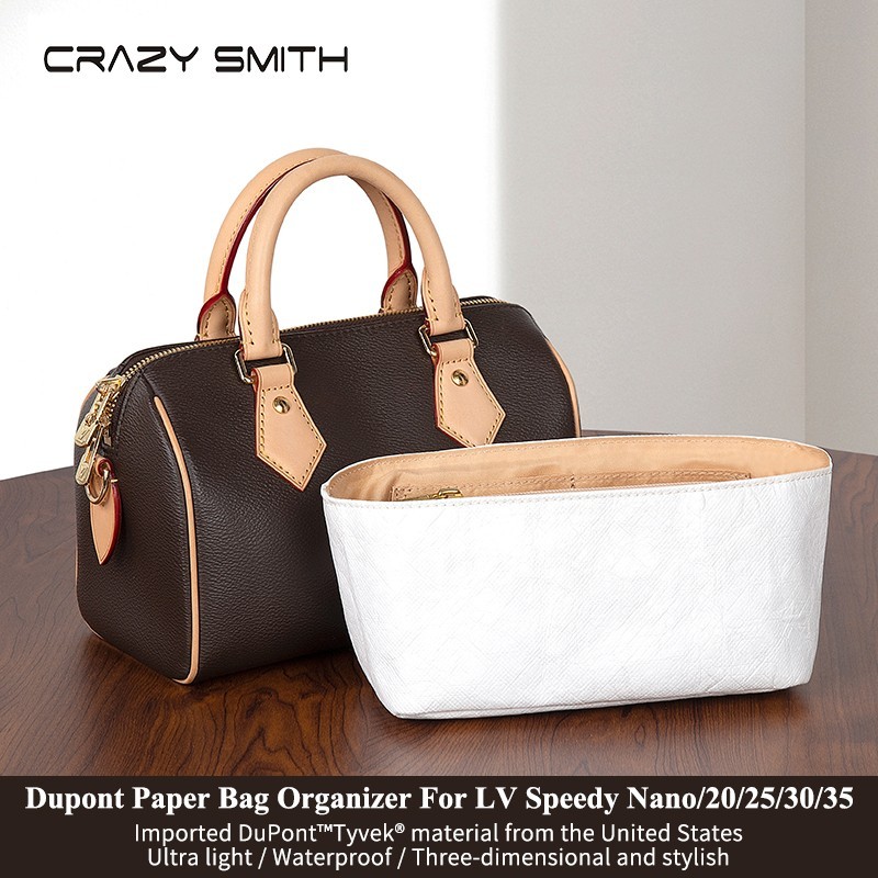 WUTA Dupont Paper Insert Bag Organizer For LV Speedy 20 25 30 35 Handbag Inner