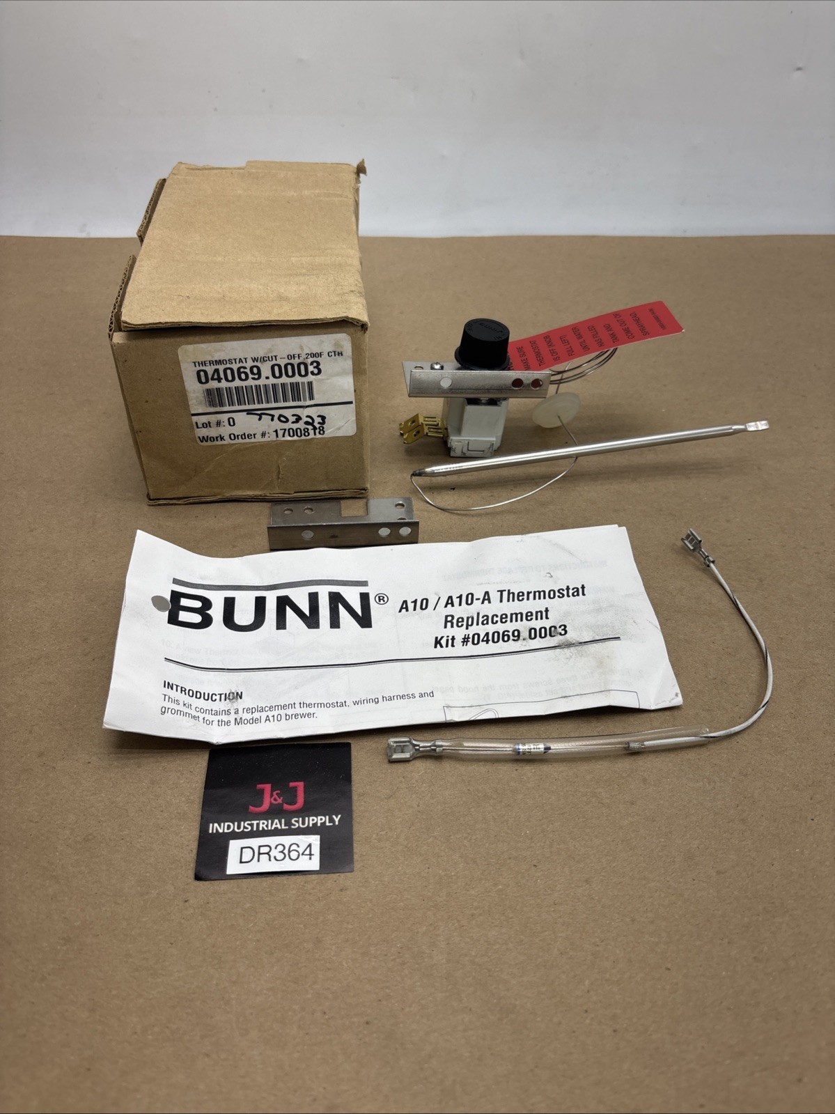 New On Open Box 04069.0003 Bunn Thermostat Cut-Off,200F Ctr Genuine OEM Warranty