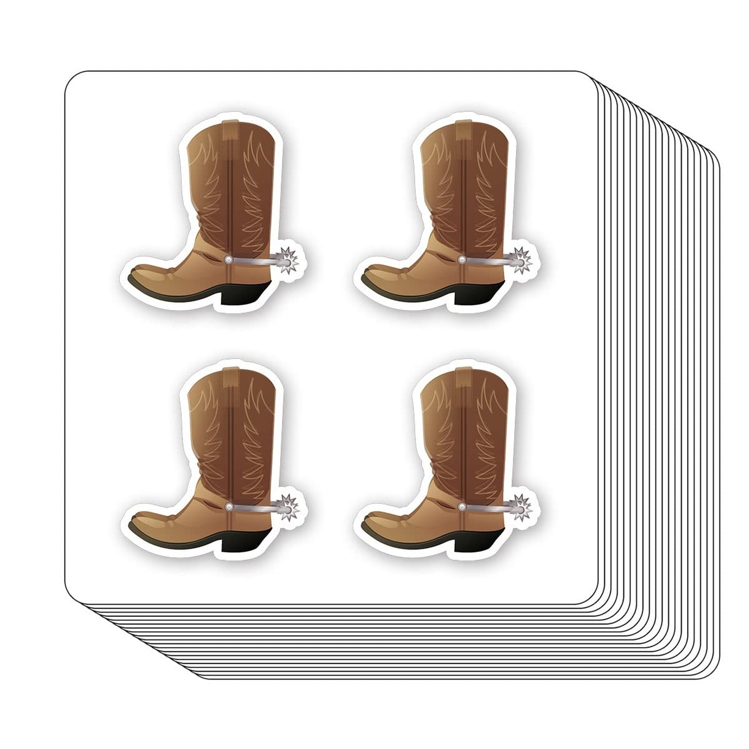Cowboy Boots Stickers 1in for Scrapbooking, Arts, Craft, Kids DIY, Journals 8...