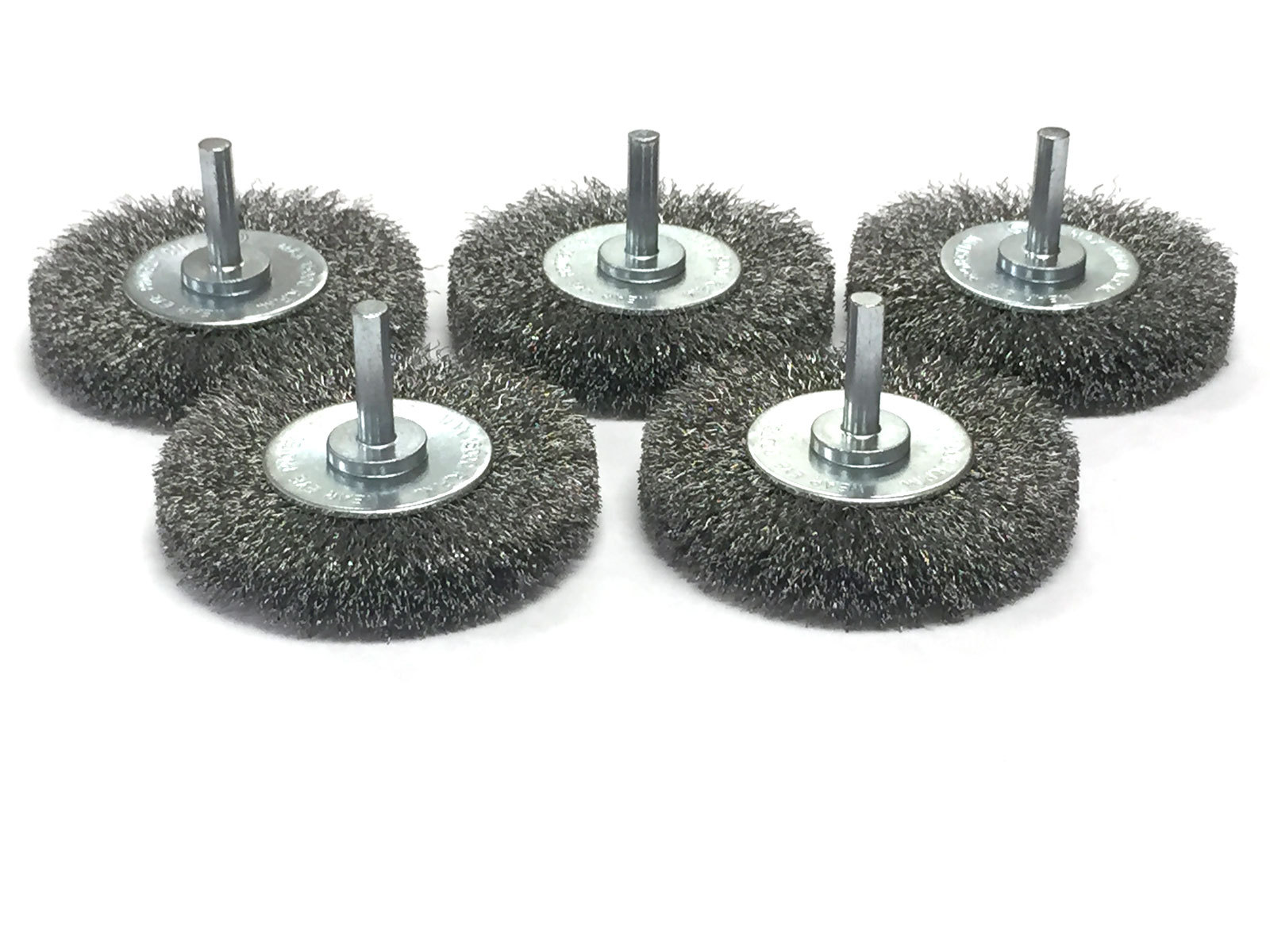 2-1/2" Mounted Crimped Wire Wheel - Carbon Steel Wire - 5 Pack