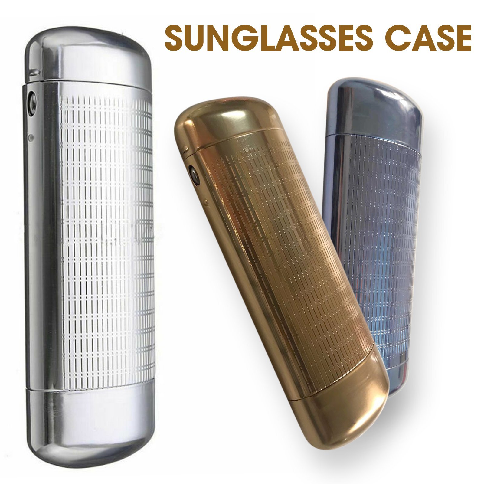 Elegant Light Weight Aluminum Eyeglasses Case Hard Metal Spectacle Strong Case