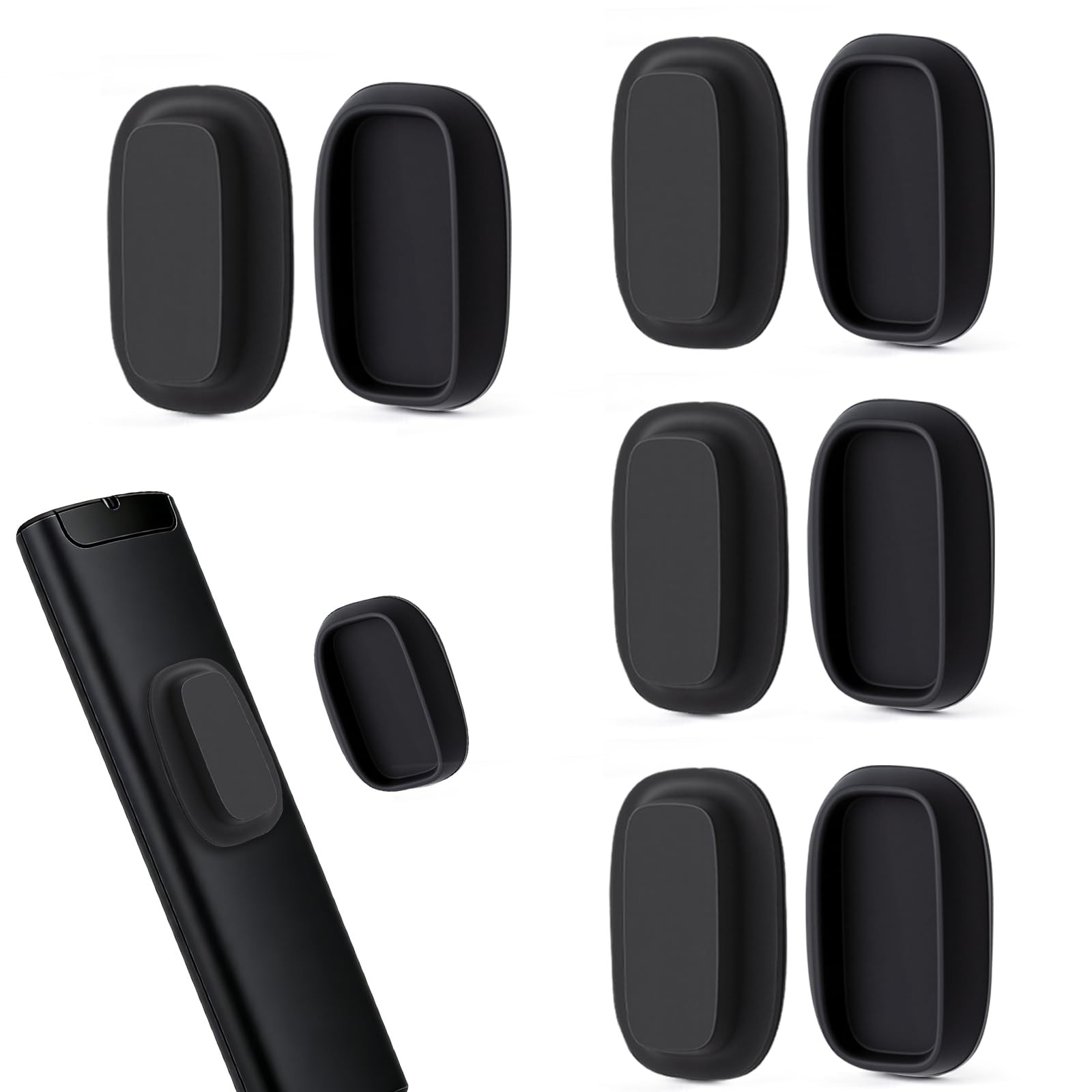 Magnetic Remote Control Holder 4 Pack Wall Mount No Drill Self-Adhesive