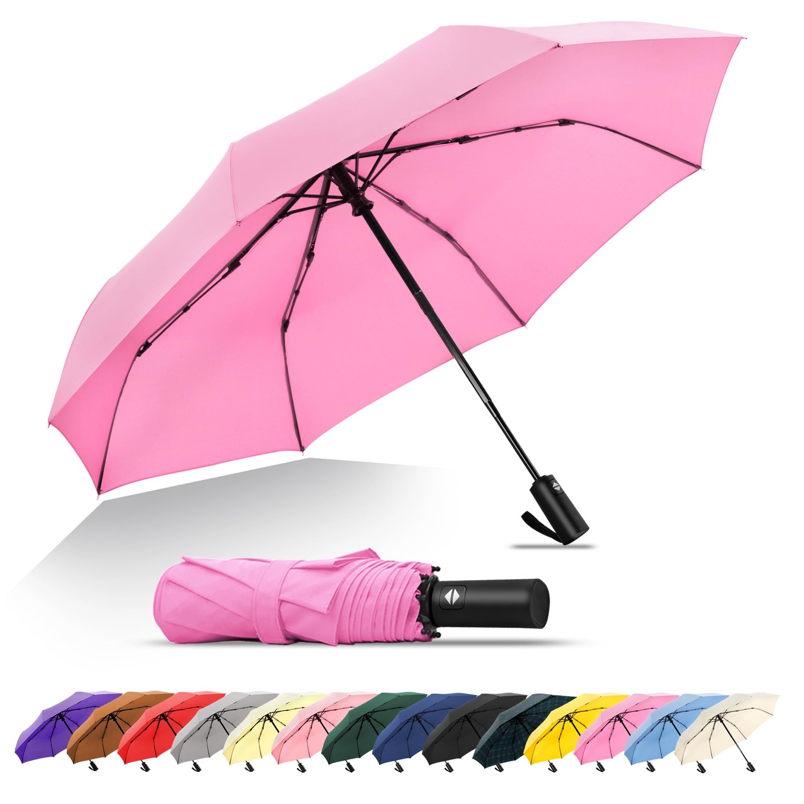 SoulRain Umbrellas for 43 inch canopy diameter, 23 open length, Pink