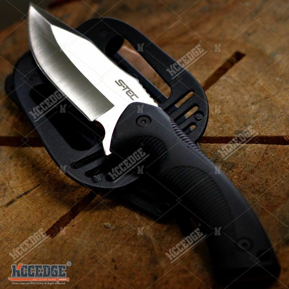 9" Combat FIXED BLADE KNIFE 2 Colors SURVIVAL w/ Kydex Sheath & Paddle Clip