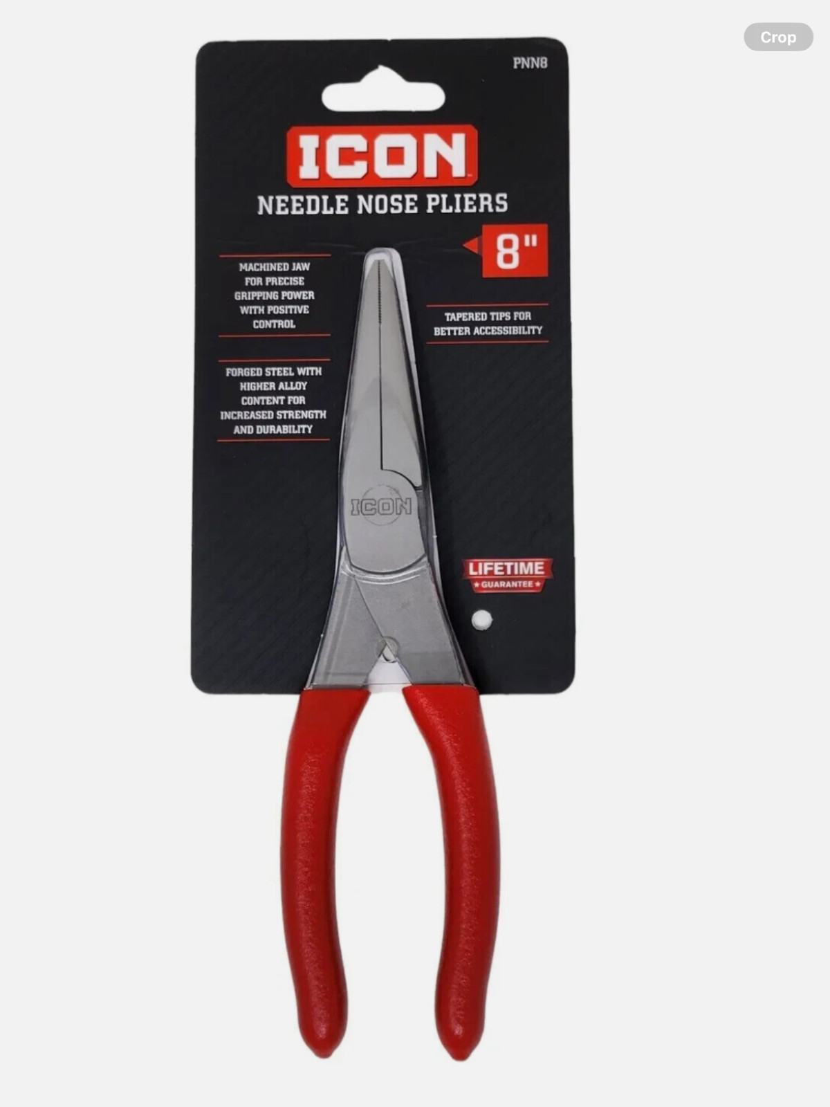 Icon Professional 8in. Needle Nose Pliers Forged Comfort Grip PNN8 New