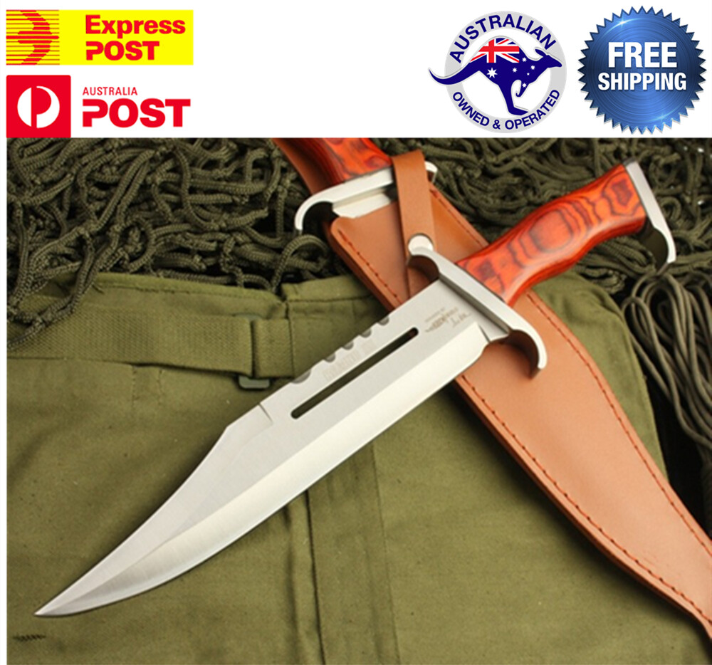 First Blood III Rambo Stallone Hunting Knife Bowie Military Combat Survival