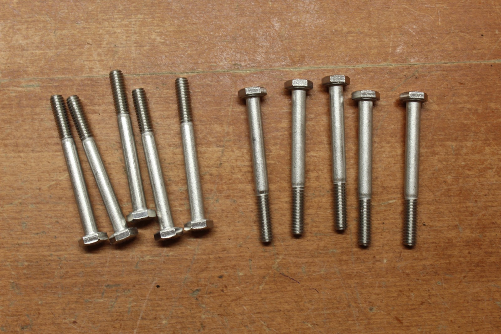 10X Bolt Fully Stainless Steel 1/4-20 X 2 1/2 inches Hex Head Cap Screws