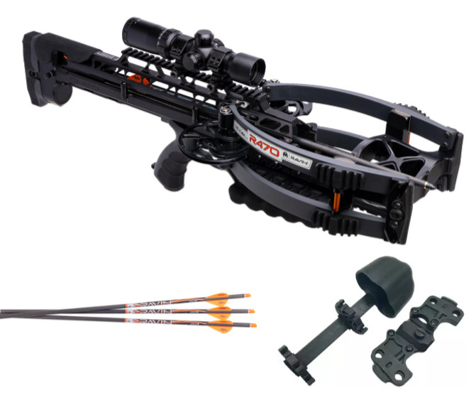 Ravin R470 Crossbow Package Gray Bolts Scope Included NEW