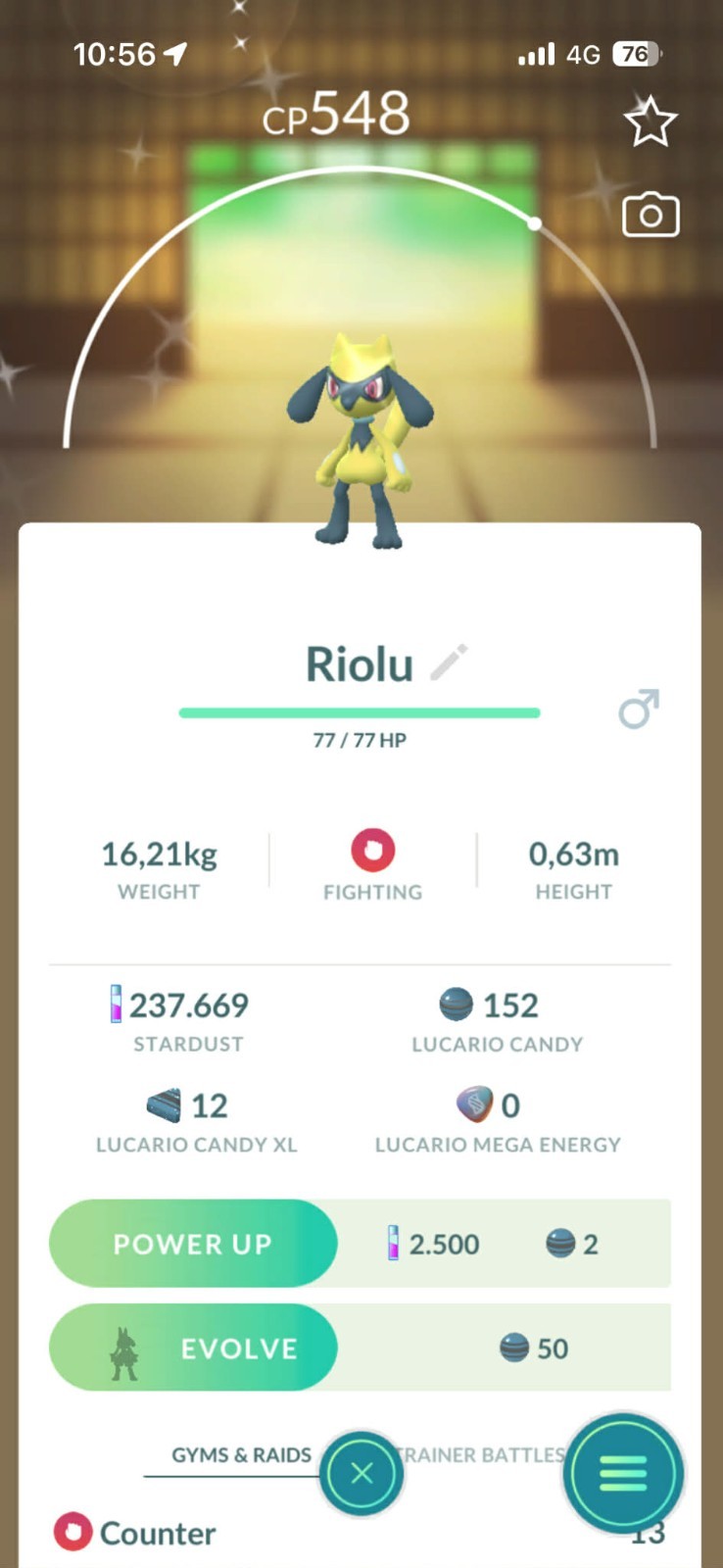 Pokémon  Go - Shiny Riolu - Mini PTC 80K Stardust - Read Description