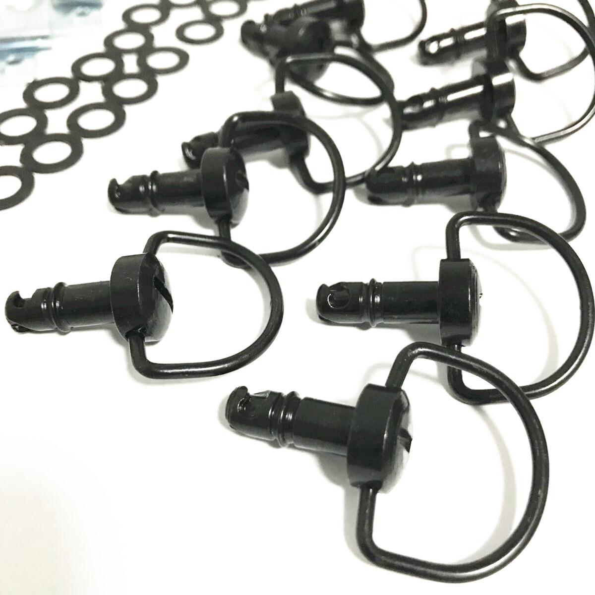 Fairing Quick Release Clip D-Ring Race Fasteners 1/4 Turn Dzus 17MM 10Pack Black