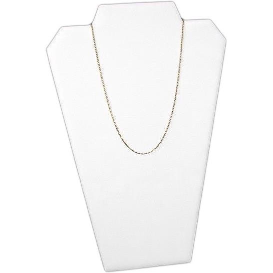 White Faux Leather Necklace Pendant Easel Pad Jewelry Display 8 1/4" x 12 1/2"