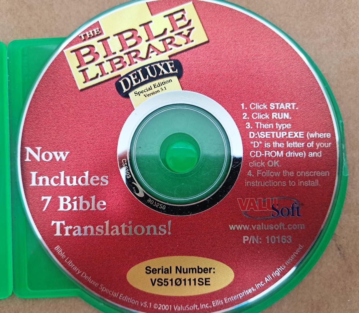 The Bible Library Deluxe Special Edition Version 5.1 w/ License