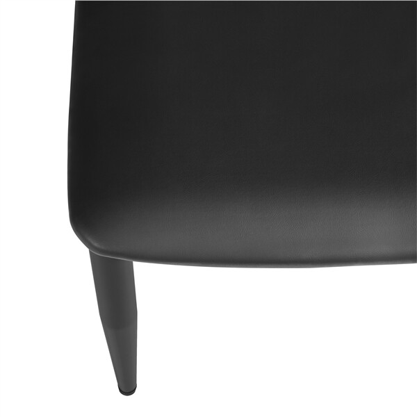 Dining Chairs Armless w/Backrest Modern Kitchen Chairs Metal Fabric Leather Seat